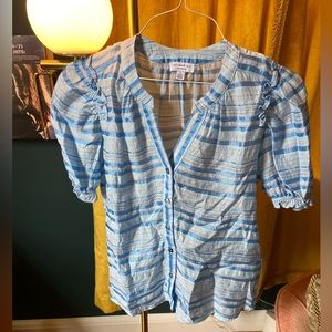 Current Air Striped Blue Top